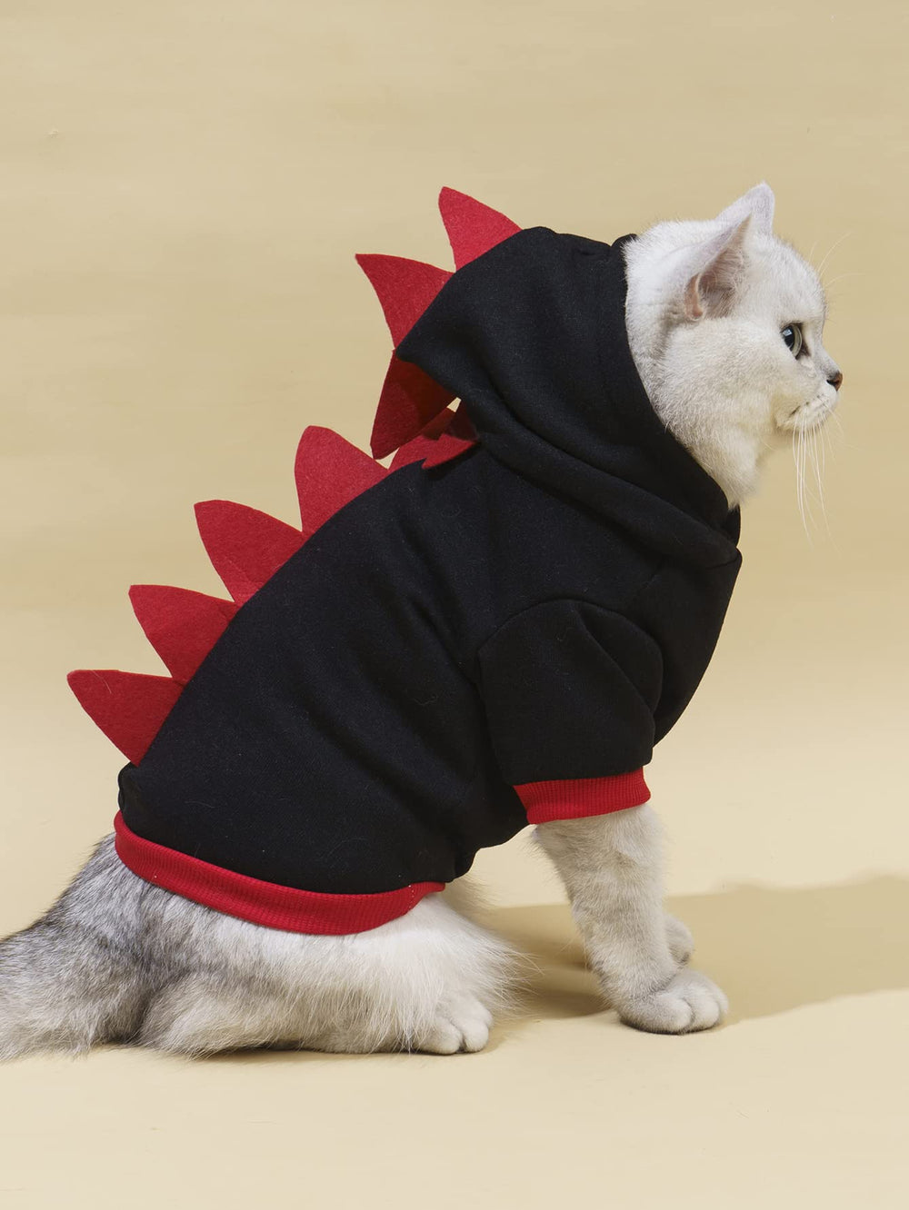 qwinee sudadera dinosaurio en negro, suave y práctica para uso diario.