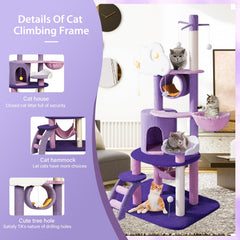 QWJORV plush base cat condo provides a soft resting spot after active play.