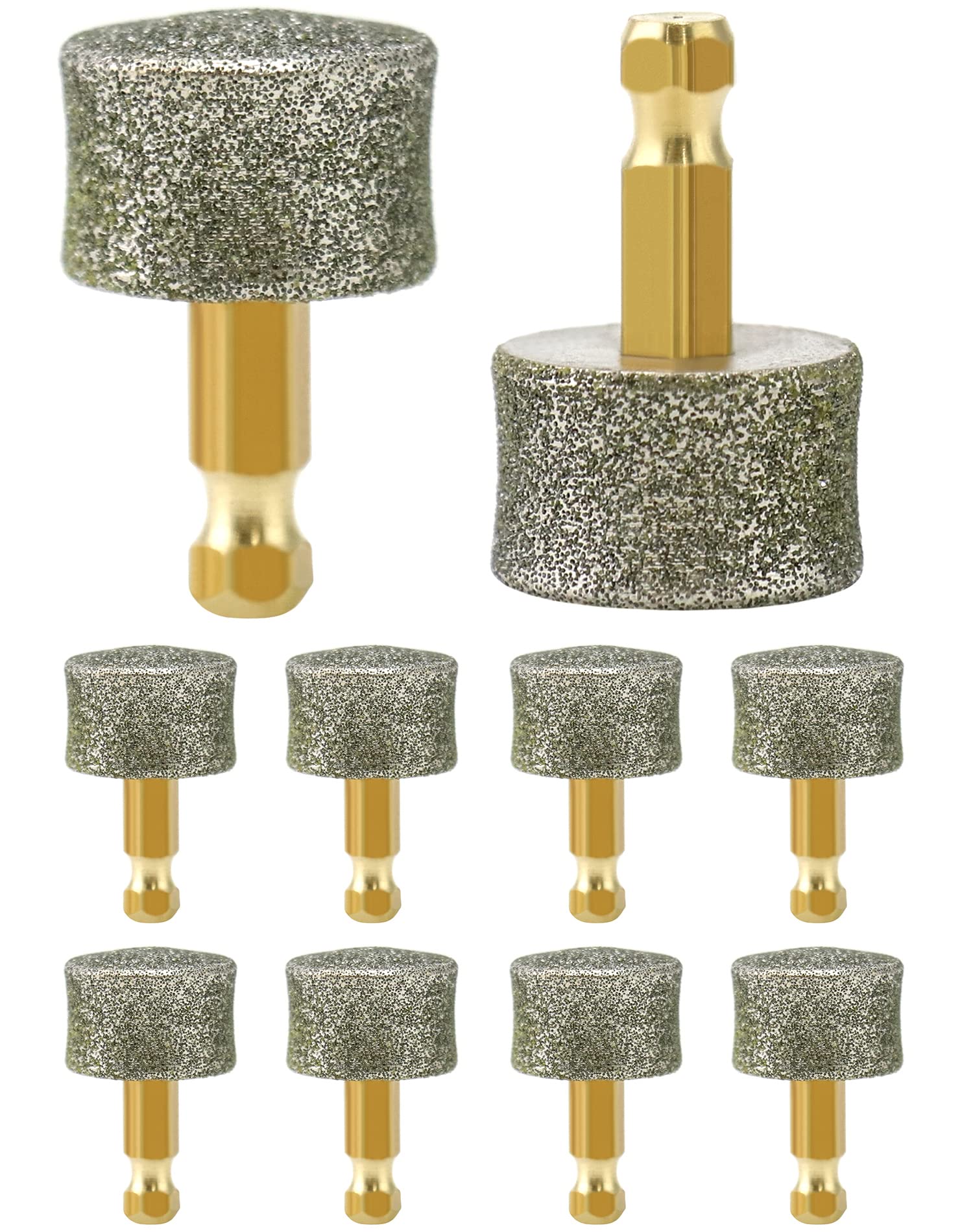 QWORK dog nail grinder replacement head pack close-up highlighting durable diamond tips for long wear