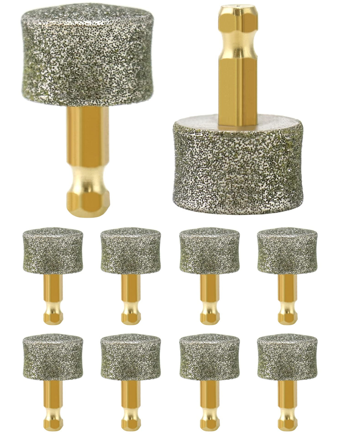 QWORK dog nail grinder replacement head pack close-up highlighting durable diamond tips for long wear