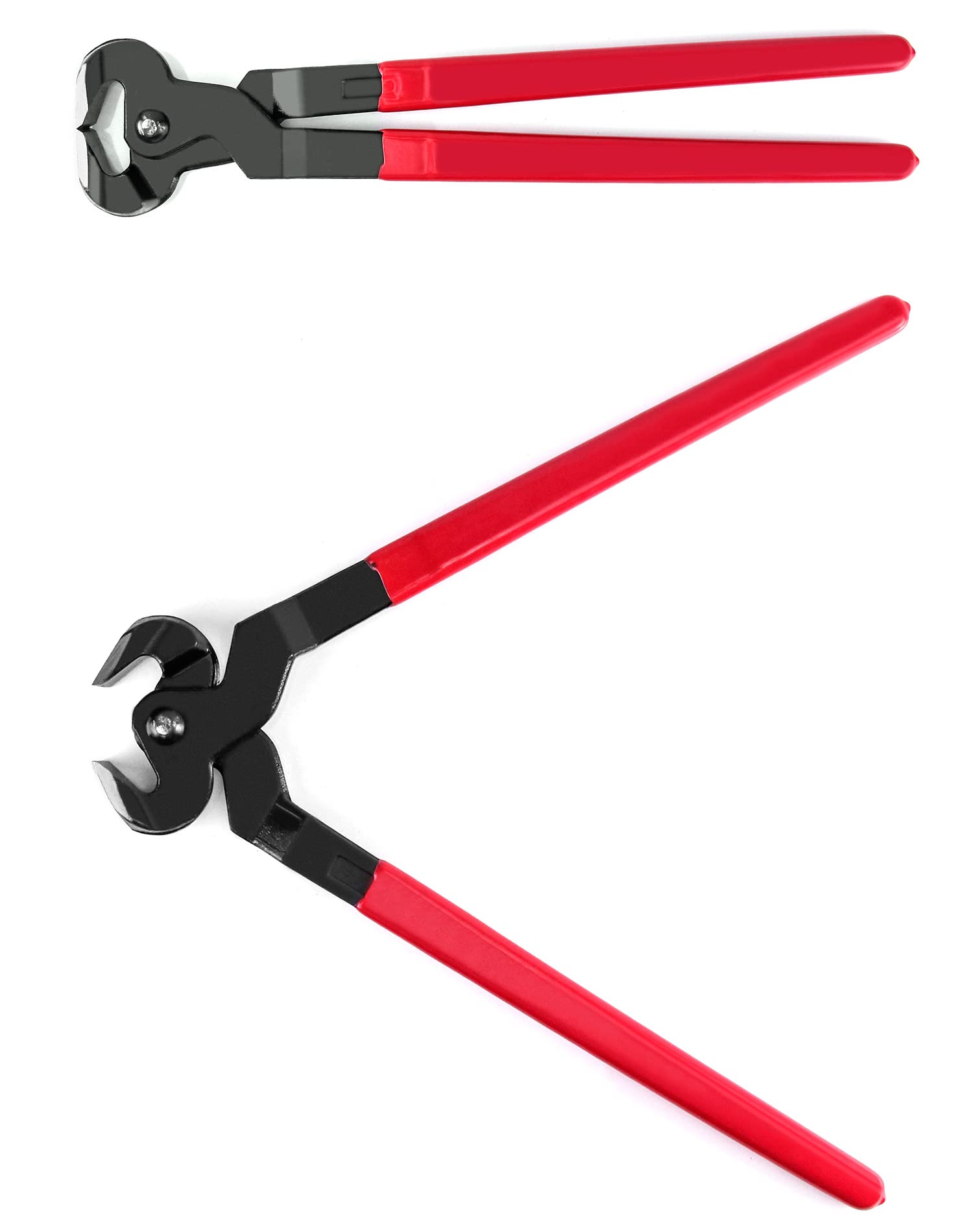 QWORK Hoof Nipper 14inch plastic grip handle provides comfortable control during trimming sessions.