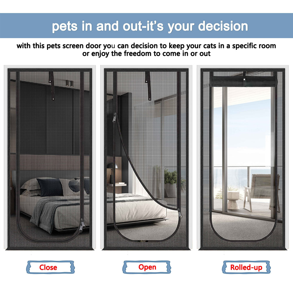 QWR Door in living room demonstrates airflow and pet accessibility.