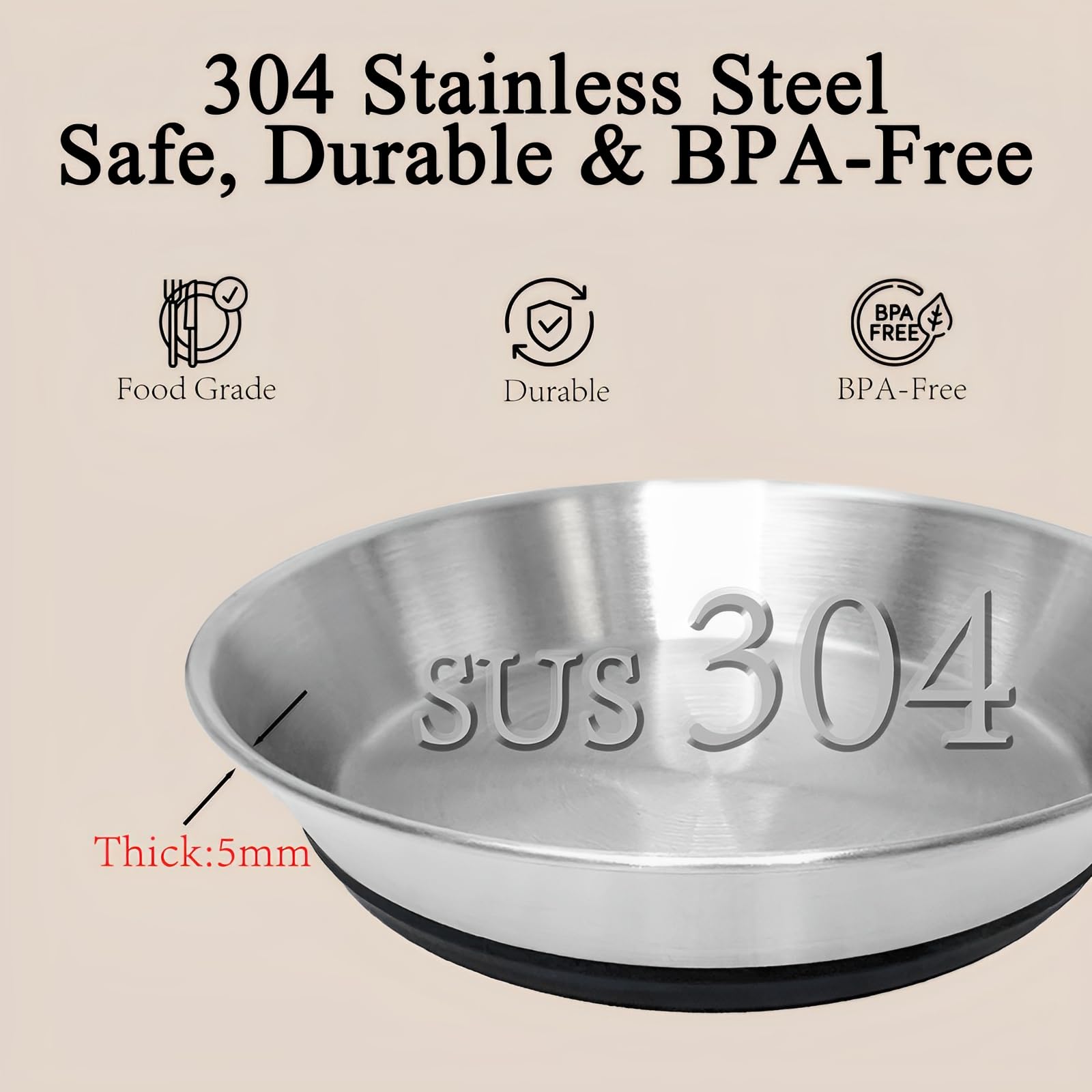 QXSFRKG 1.8 cup capacity ideal for small pets’ meals and water.
