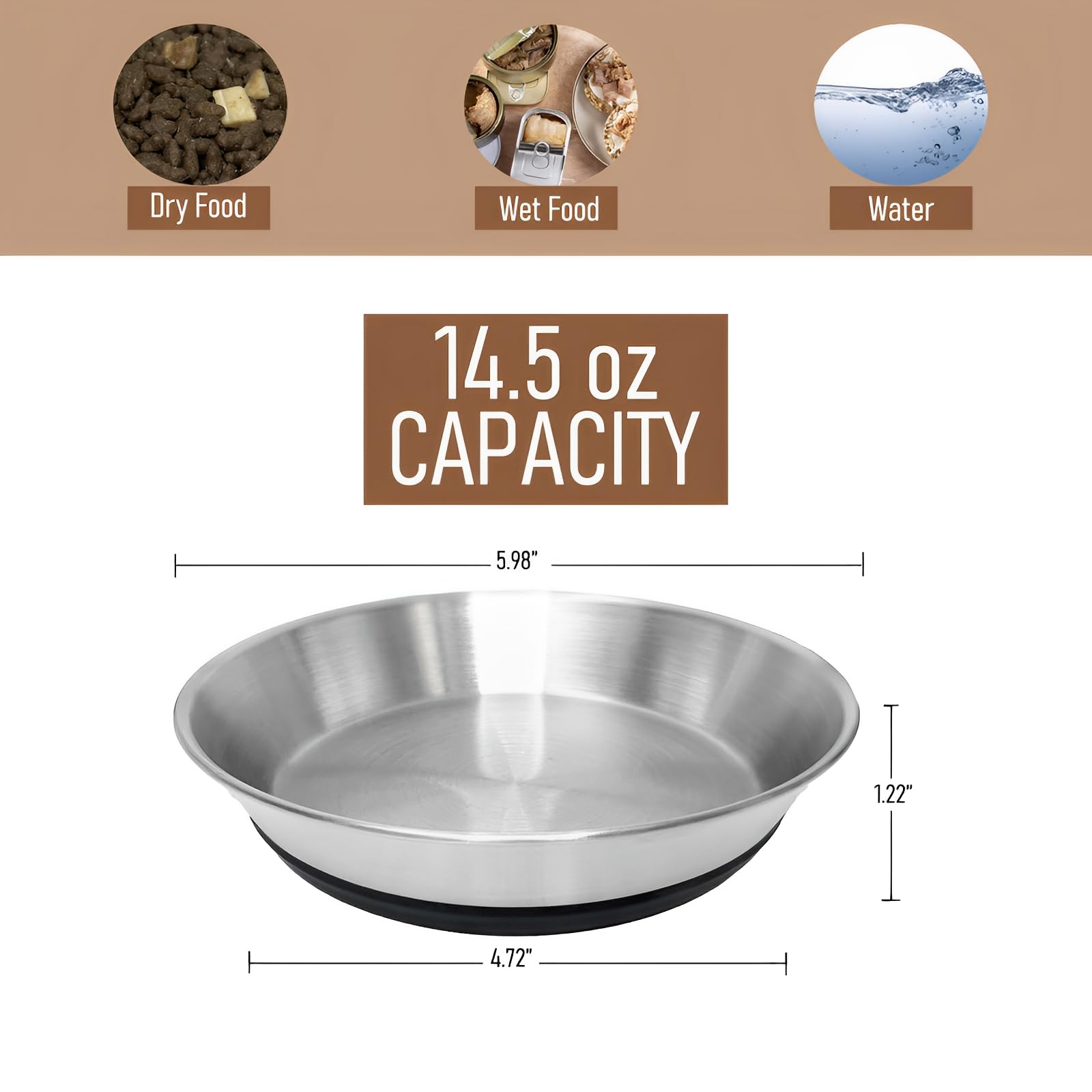 QXSFRKG close-up of 304 food-grade stainless steel bowl exterior.