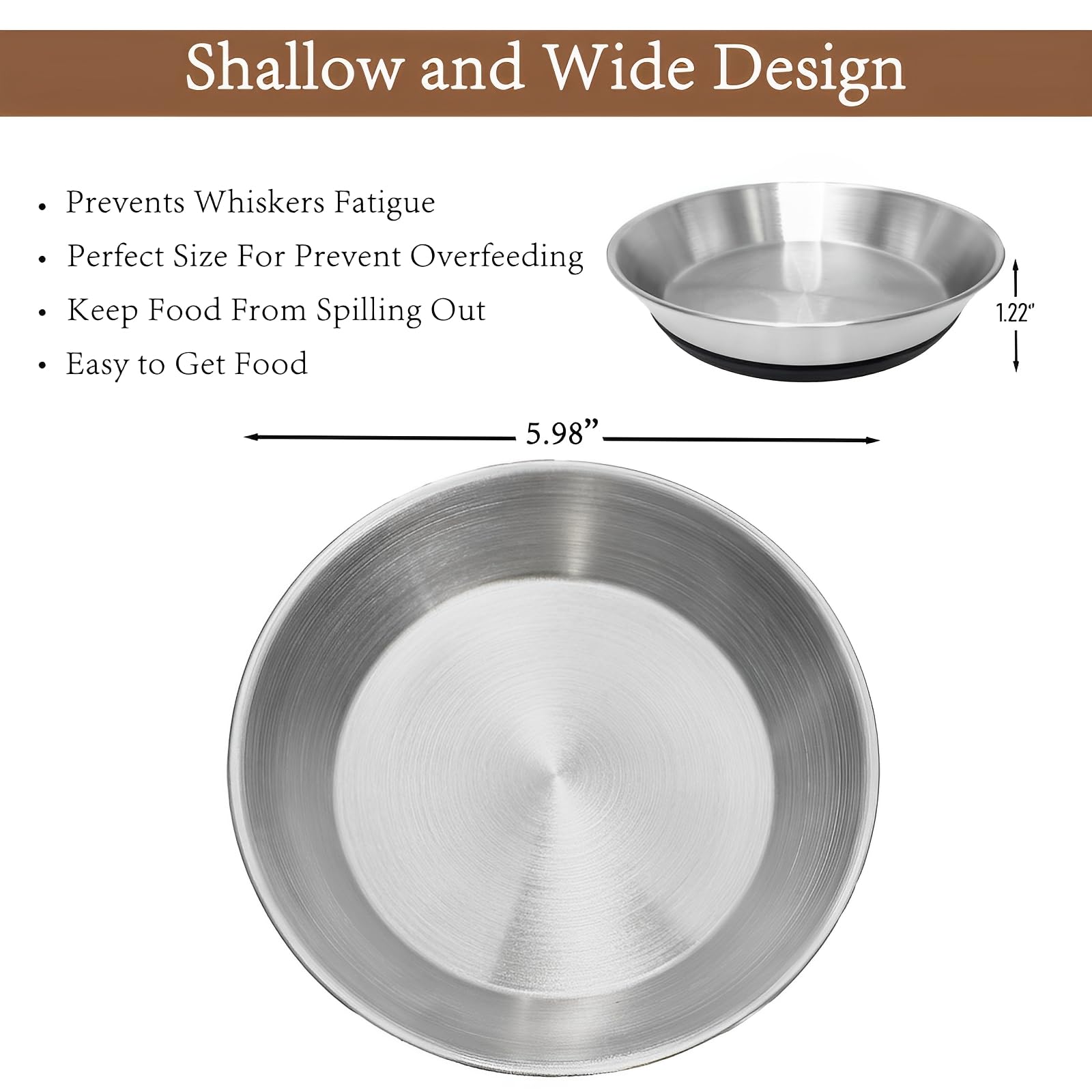 QXSFRKG whisker-friendly design reduces contact with rim during meals.