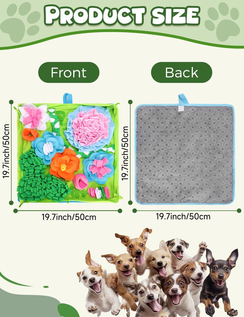 Qxsnuvvlg Snuffle Mat dog eating slowly demonstrates paced feeding benefits.