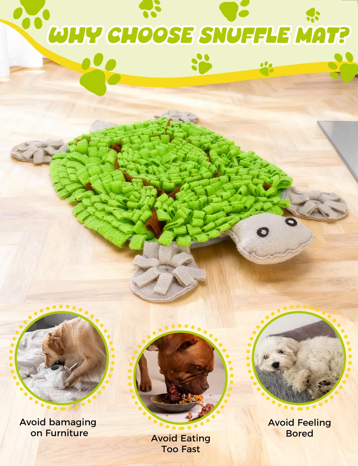Qxsnuvvlg snuffle mat soft-material is pet-safe and nose-friendly