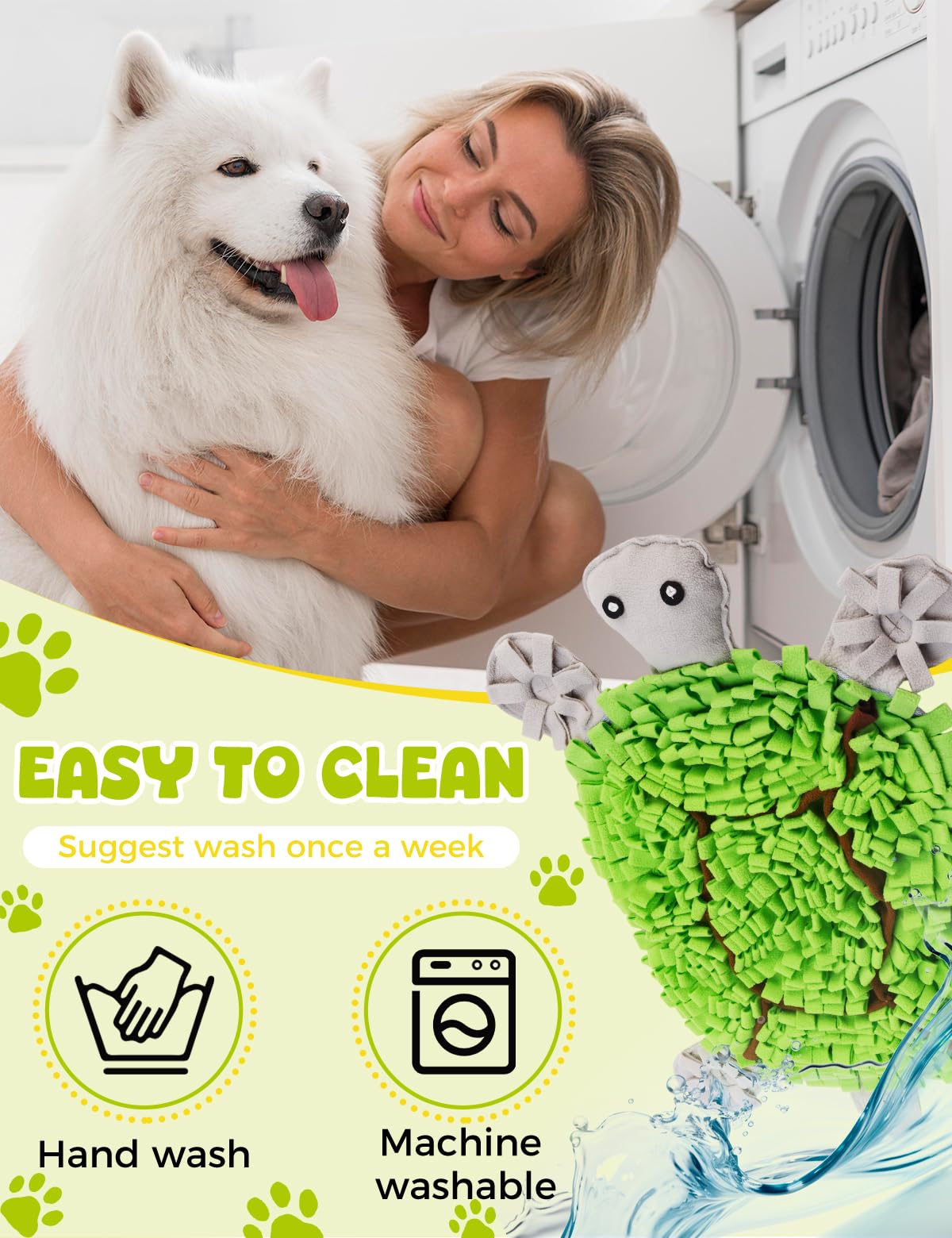 Qxsnuvvlg snuffle mat training-bonding strengthens pet-owner connection during meals