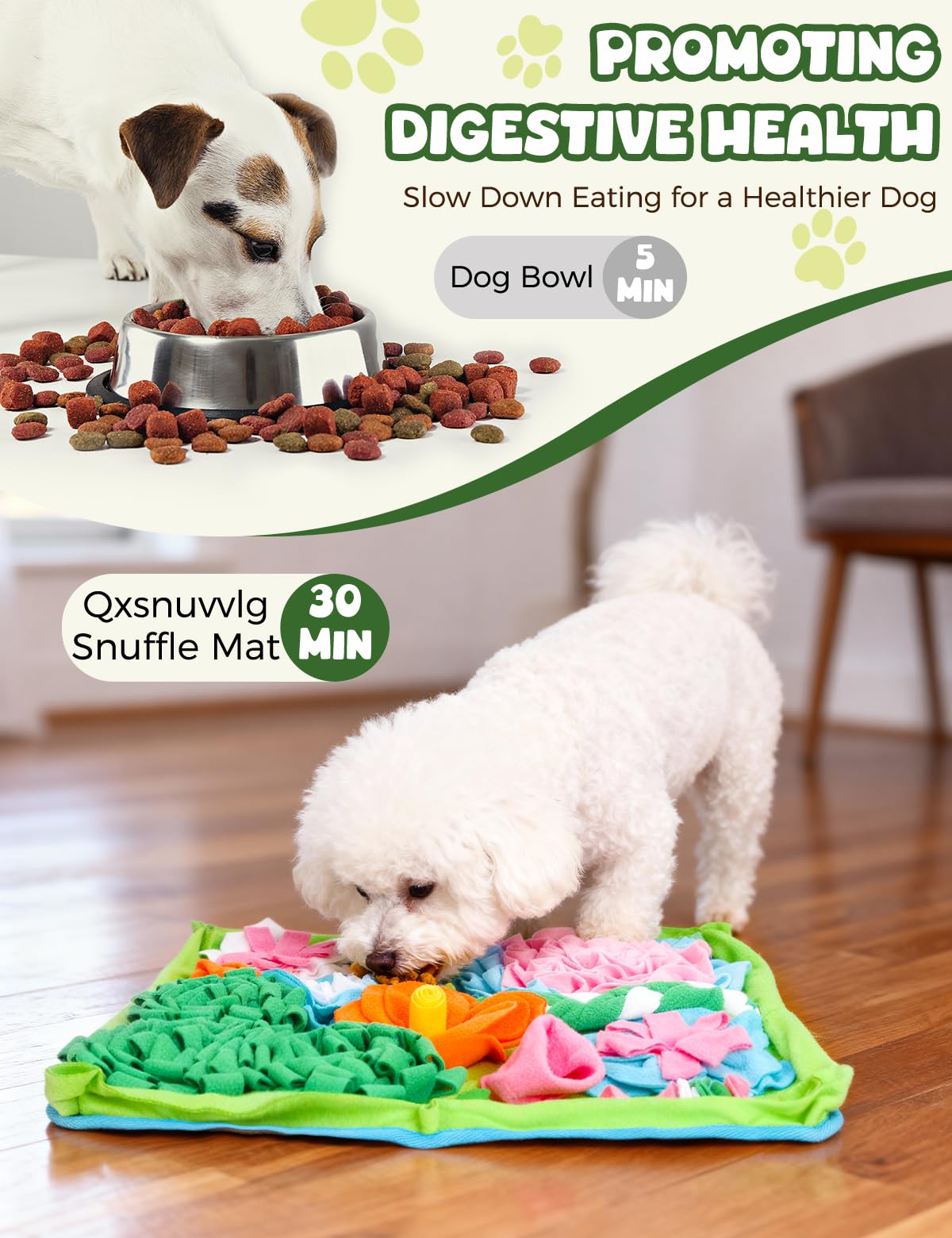 Qxsnuvvlg Snuffle Mat durable non-toxic construction for long-lasting use.
