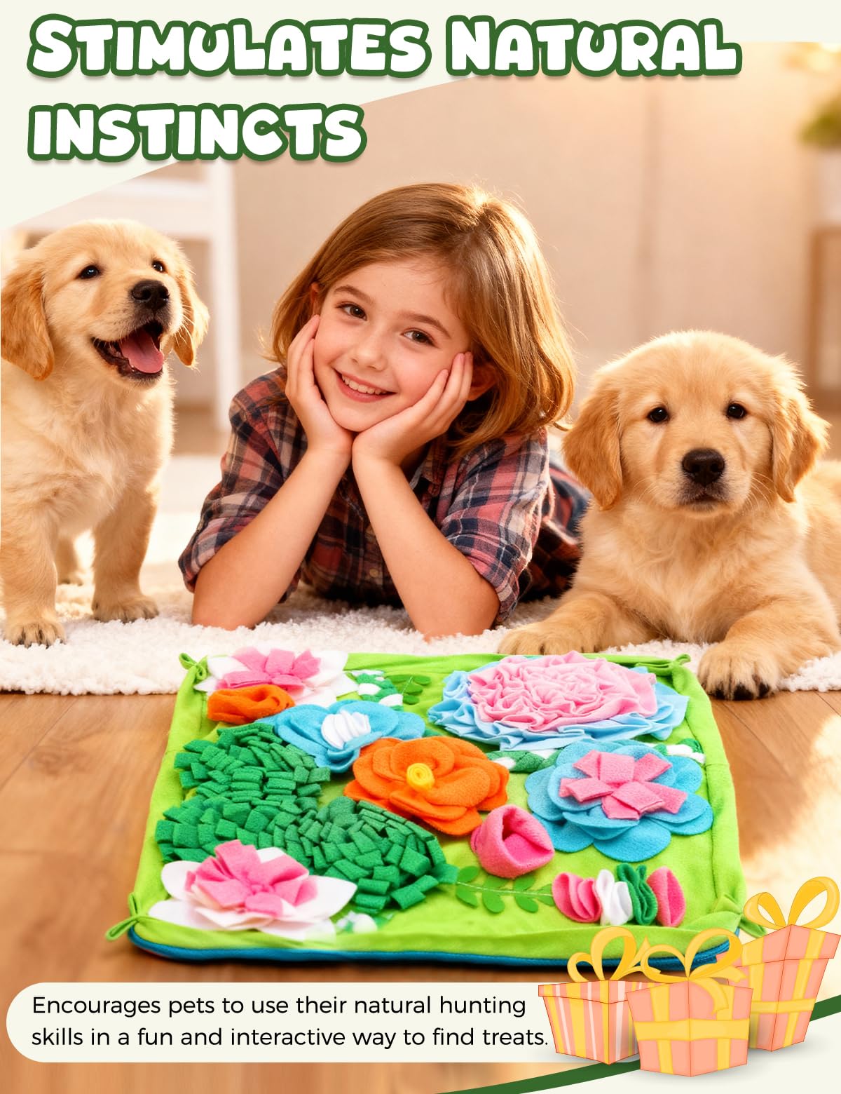 Qxsnuvvlg Snuffle Mat portable design for indoor and outdoor use.