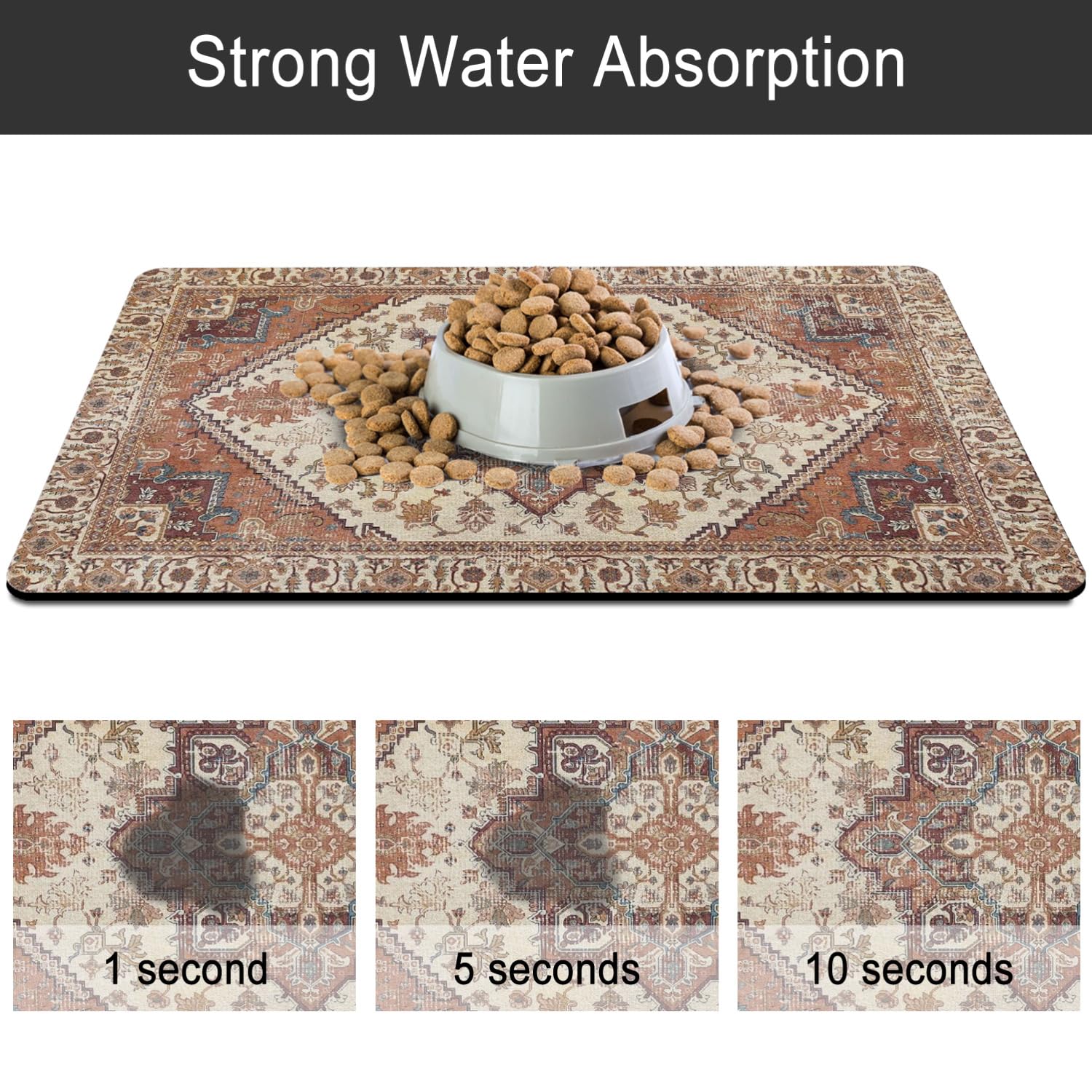 QXWREL mat is easy to clean with damp cloth or soft brush