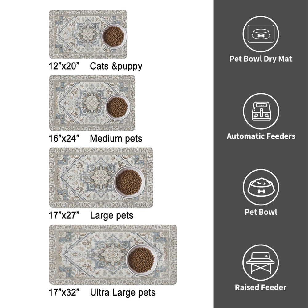 QXWREL dog food mat easy-clean surface makes maintenance fast.