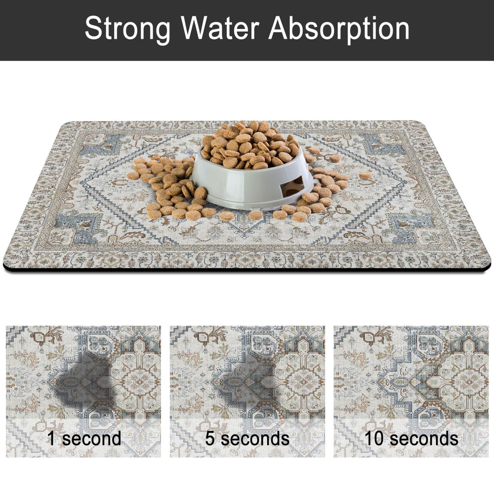 QXWREL dog food mat tear-resistant design resists chewing and scratches.