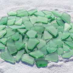 QYGL sea glass green frosted aquarium ornament adding shimmering accents