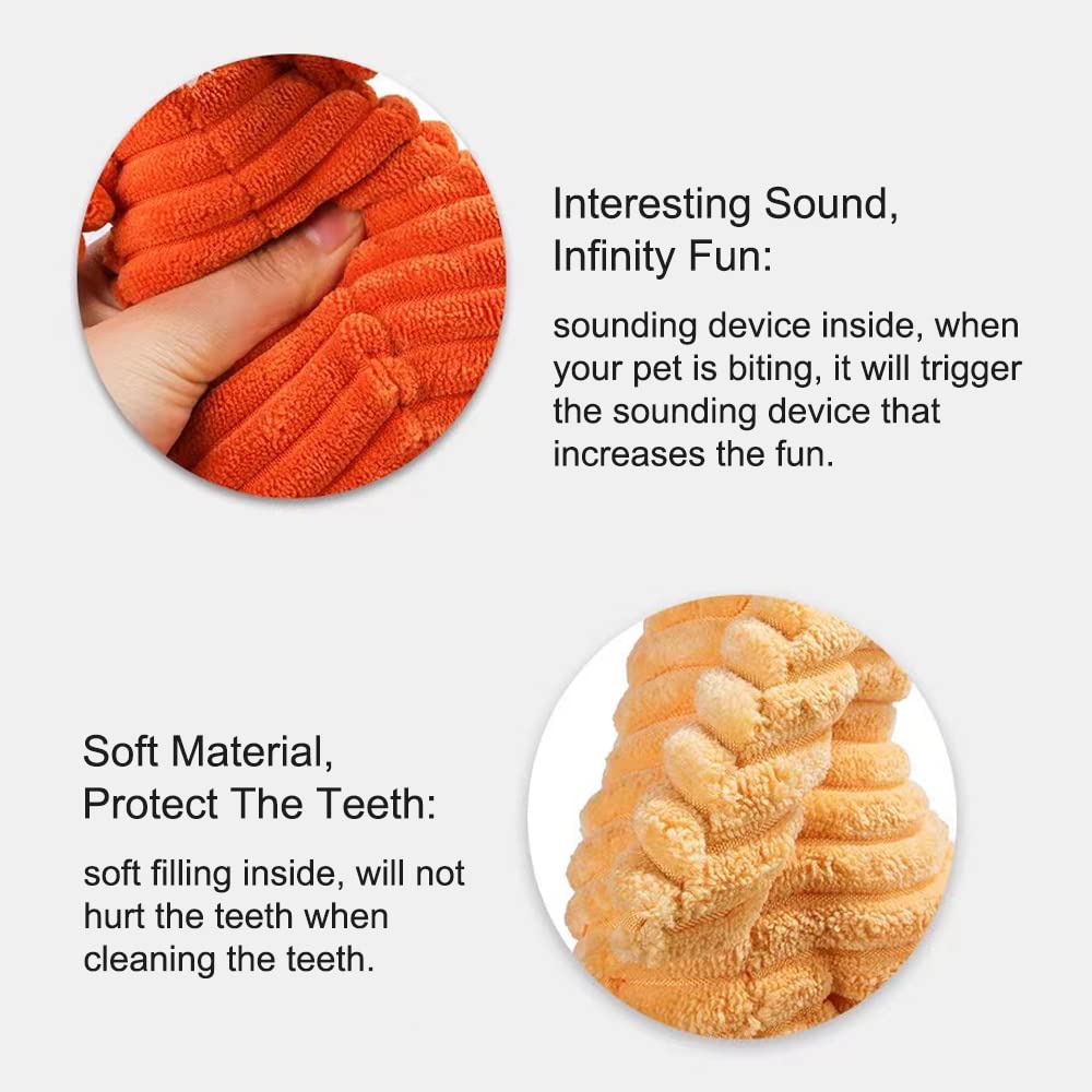 Q.Y.HOME plush fox toy corduroy closeup showing soft texture for cuddly chew sessions