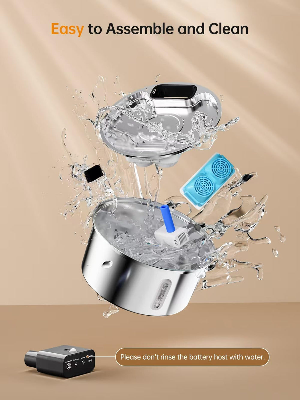 Qzkragt Quiet Energy-Saving Pump supports peaceful indoor drinking sessions.
