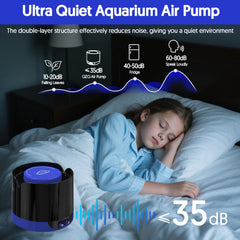QZQ Aquarium Air Pump adjustable flow knob for custom aeration