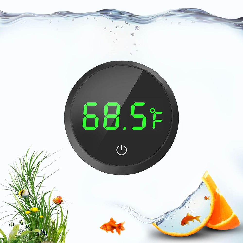 QZQ Compact digital thermometer suits axolotl turtle betta reef tanks