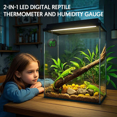 QZQ reptile thermometer LED display provides clear readouts in bright and dark conditions