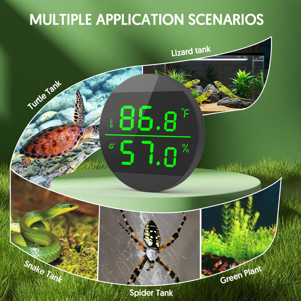 QZQ reptile tank climate monitor for snakes and geckos