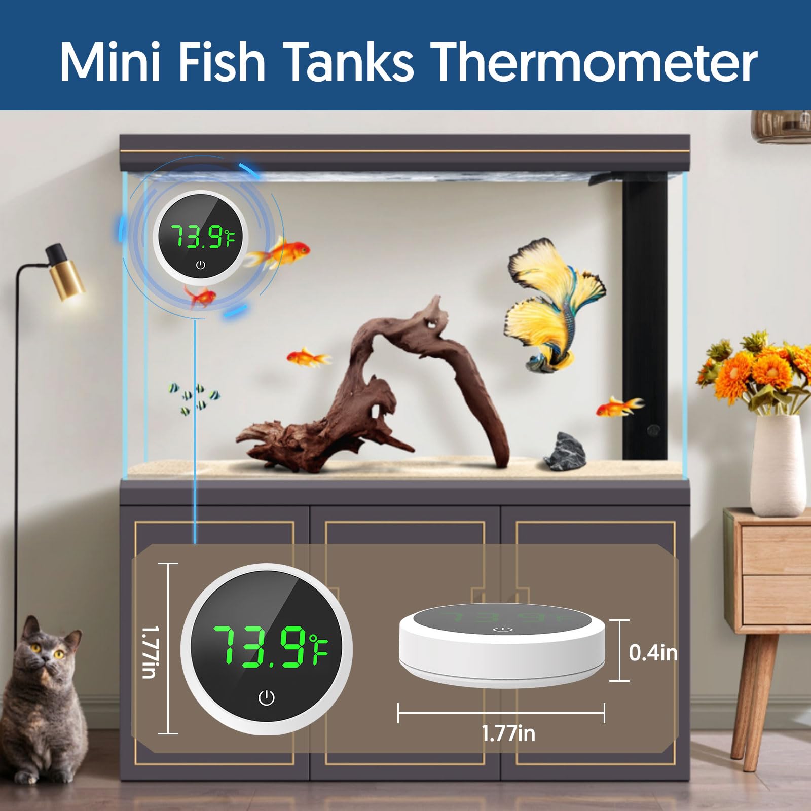 QZQ sleep mode conserves energy while monitoring aquarium temperature