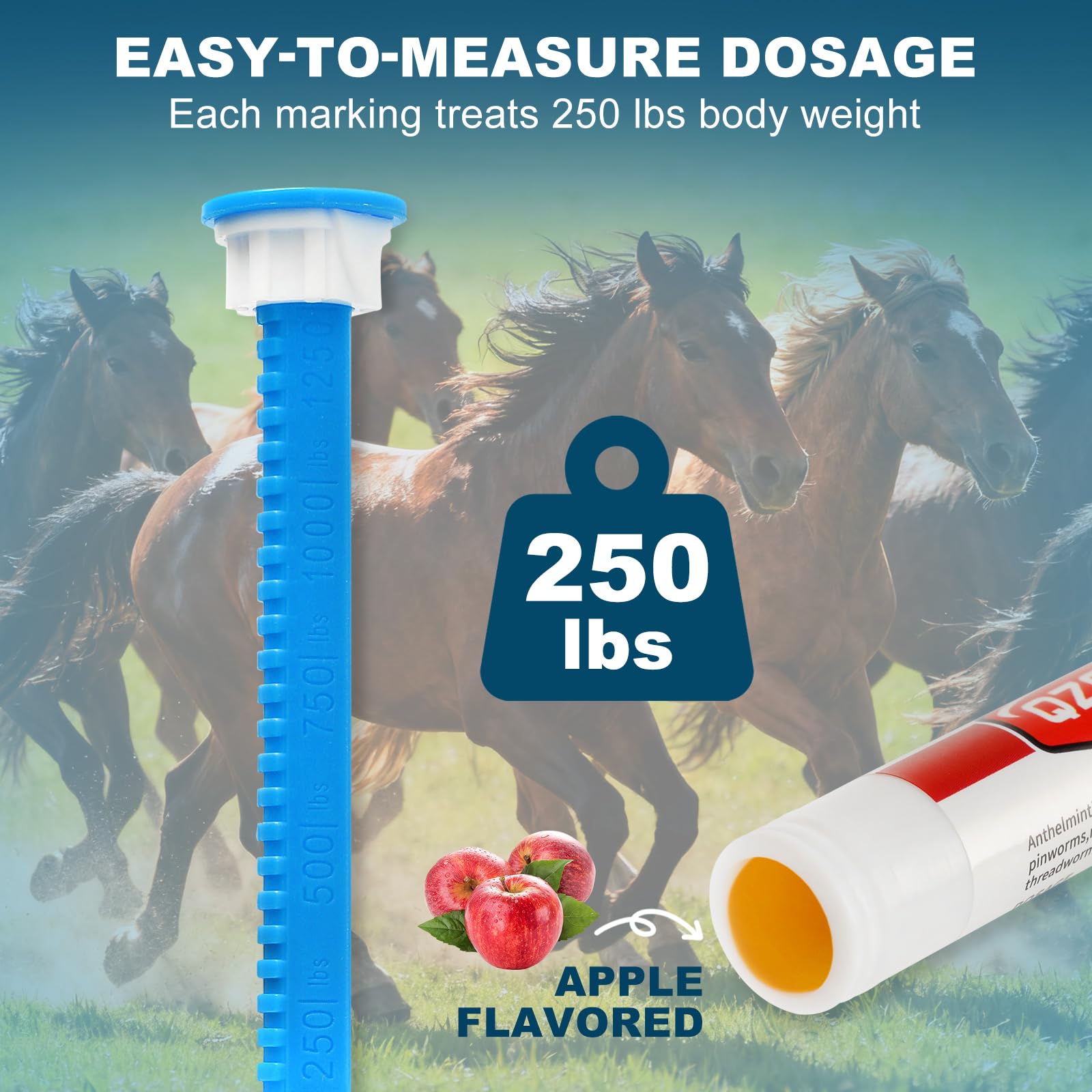 QZQAB Ivermectine Paste dose adaptée cheval pour un traitement précis.