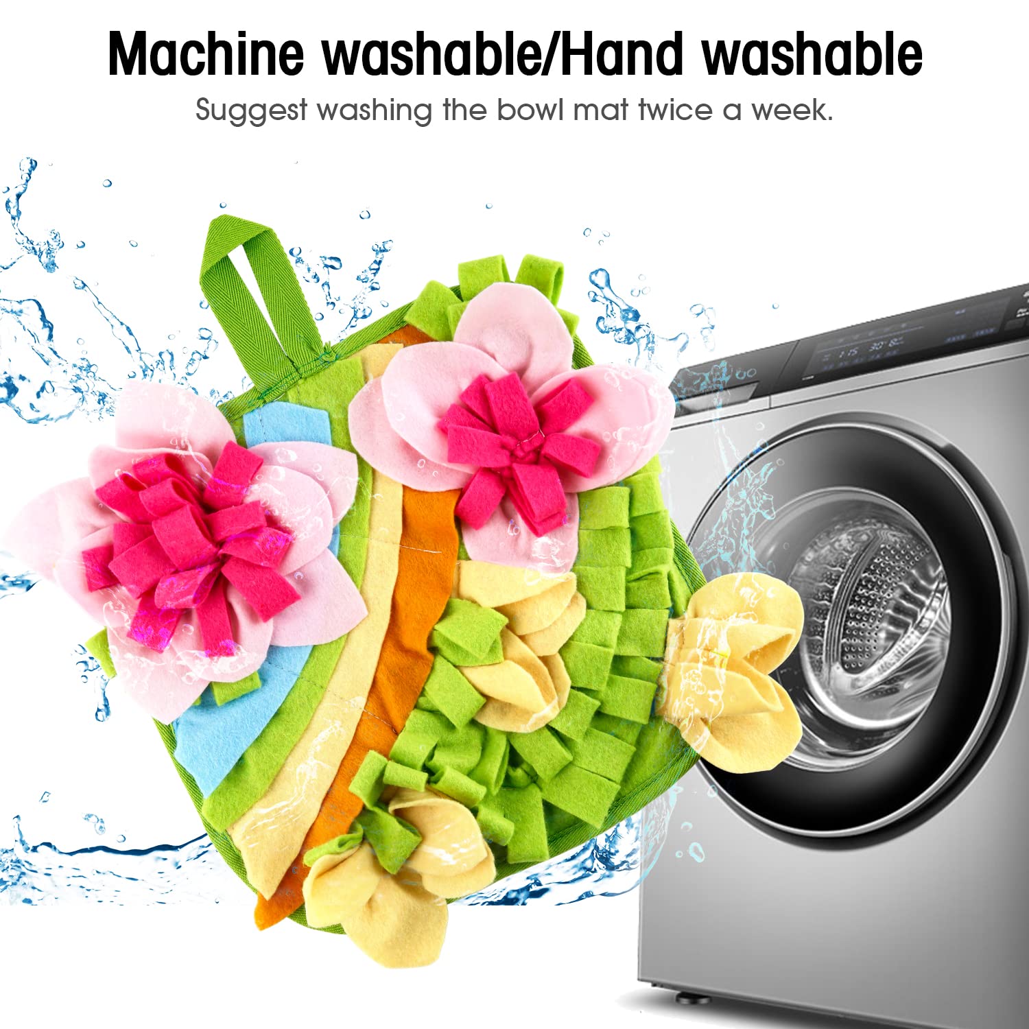 Rabbit Foraging Mat anti-slip base keeps the mat steady during play