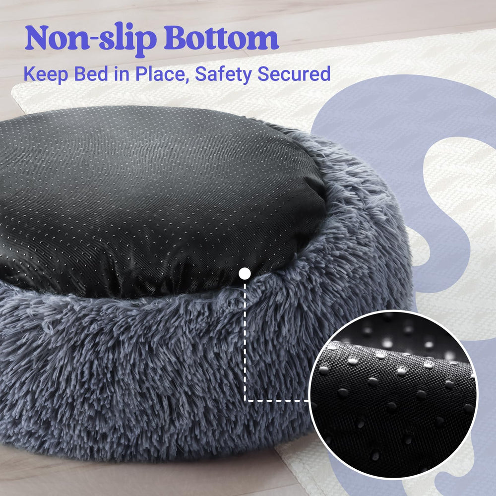 rabbitgoo cat bed dark grey blends with home decor and lighting