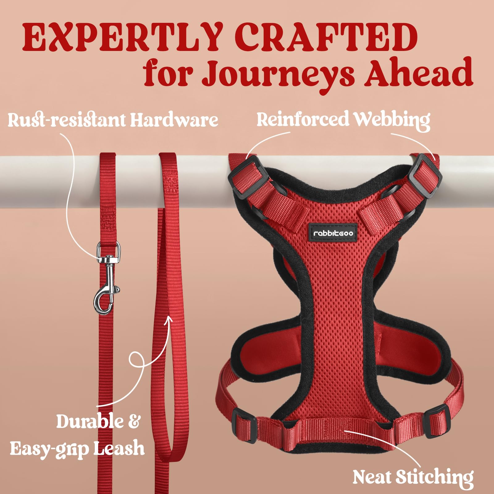 Rabbitgoo overhead-don design for fast, simple wear