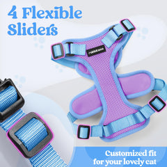 Rabbitgoo reflective strips on harness enhance nighttime visibility and safety.