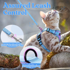 Rabbitgoo leash with 360-degree swivel clip prevents tangles during outings.