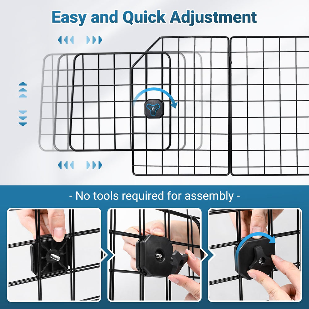 Rabbitgoo dog car barrier quick-install, three-step setup for busy pet owners.
