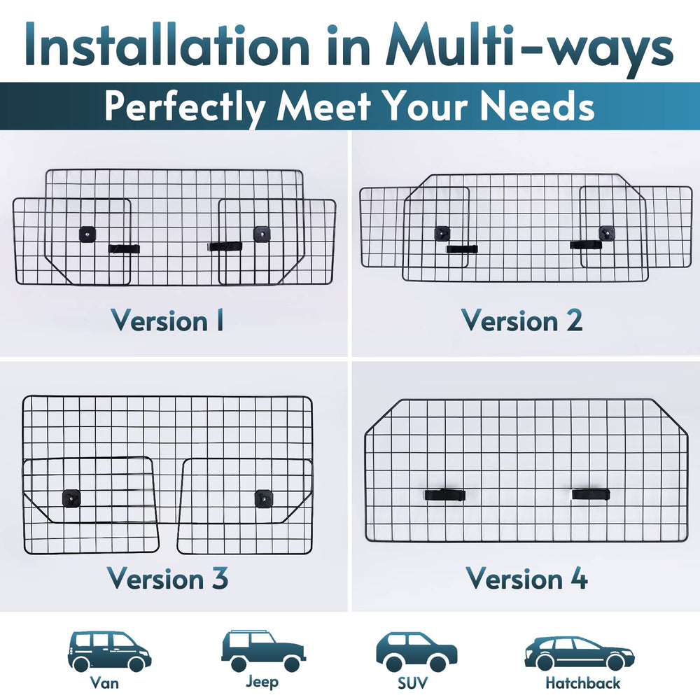 Rabbitgoo dog car barrier installation process shown for easy setup.