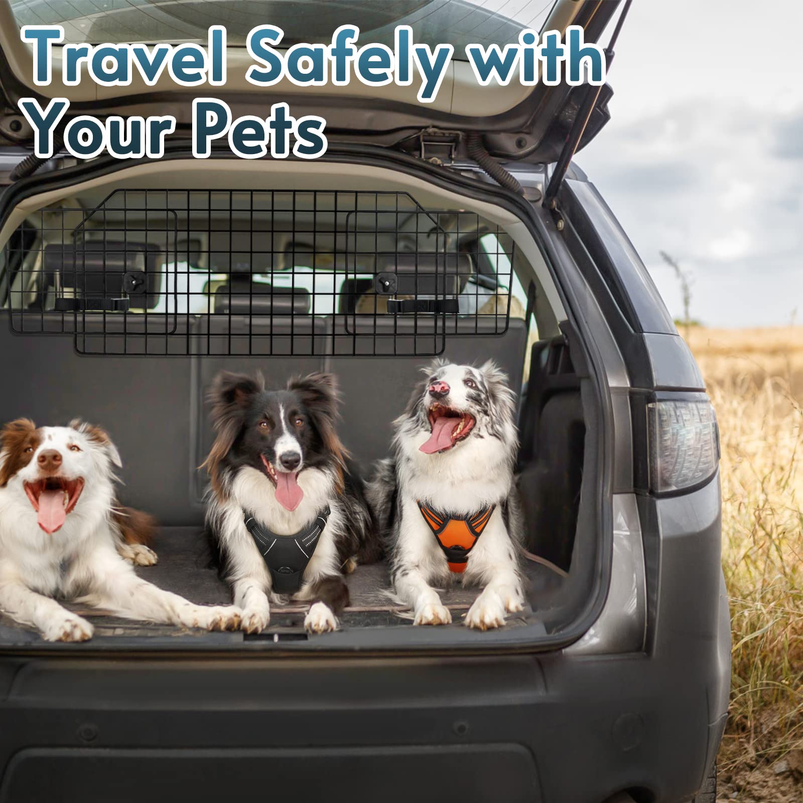 Rabbitgoo dog barrier rust-proof construction endures road trips with confidence.