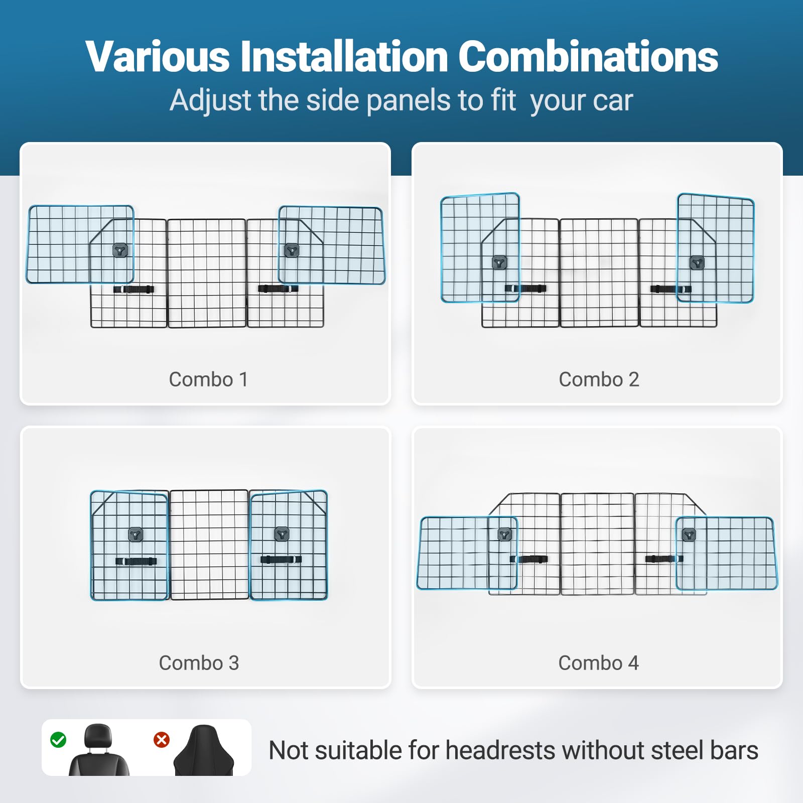 Rabbitgoo dog car barrier smooth edges protect pets during entry and exit.