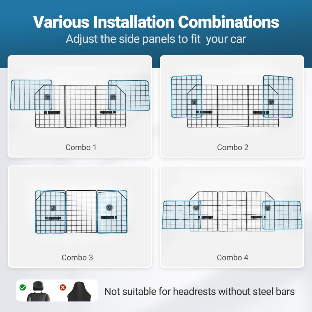 Rabbitgoo dog car barrier smooth edges protect pets during entry and exit.
