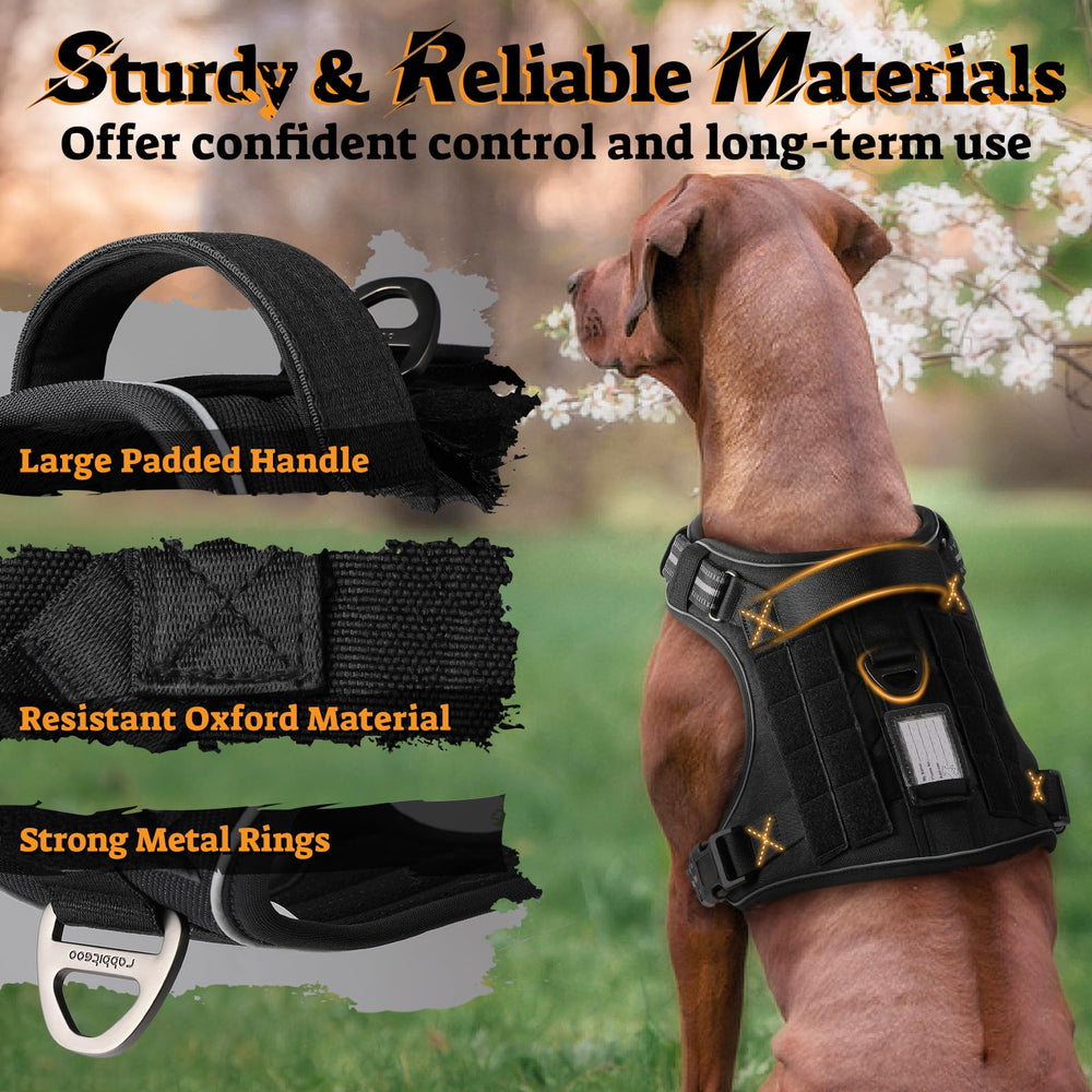 Rabbitgoo dog harness breathable padding and soft edges for comfort.