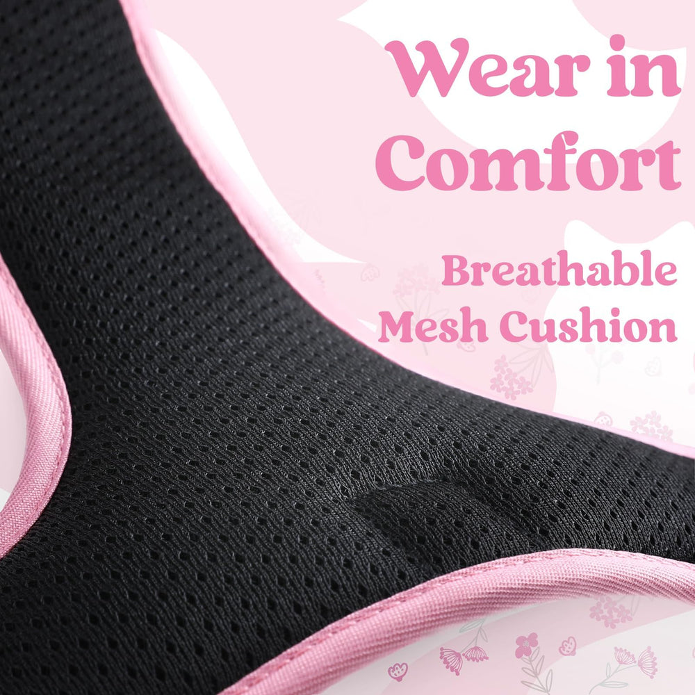 Rabbitgoo dog harness floral pink padded edges prevent irritation for long walks