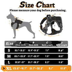 Rabbitgoo dog harness with reflective stripes for night visibility.
