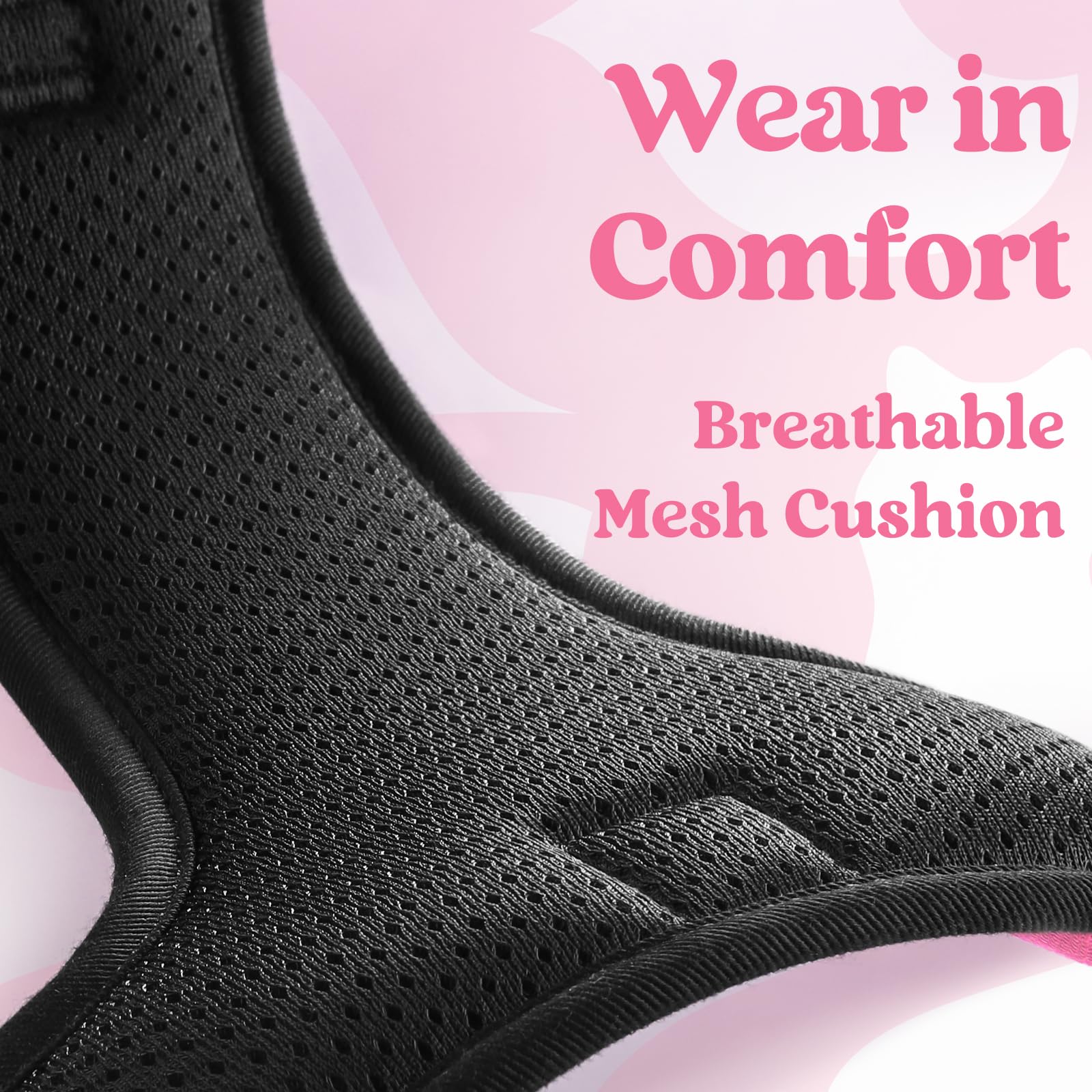 rabbitgoo dog harness rose pink control handle for better control