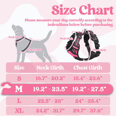 rabbitgoo dog harness rose pink four-adjustment straps illustrate growth-ready fit