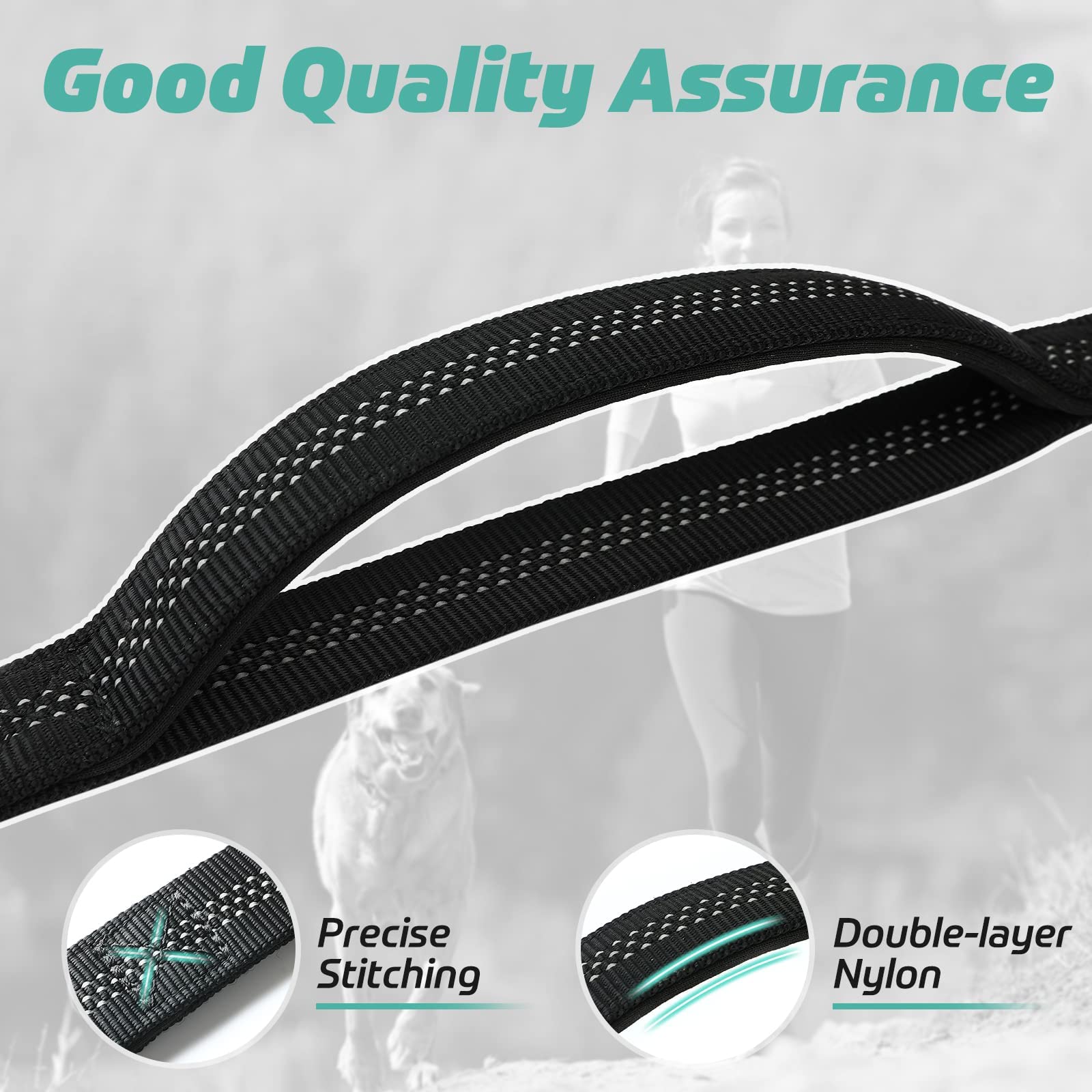 Rabbitgoo reflective stripes improve visibility during nighttime walks.