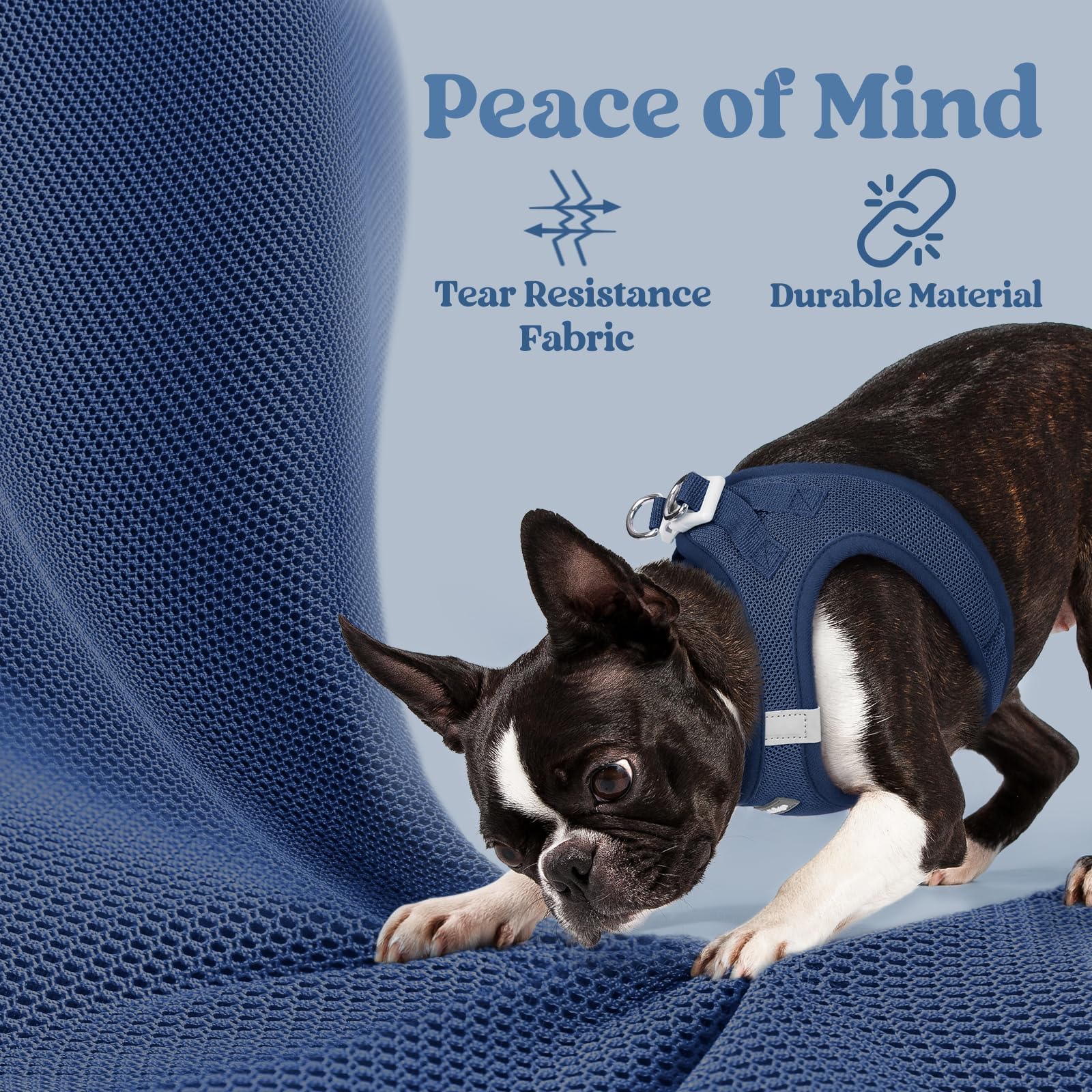 Rabbitgoo small dog harness lightweight fit indicates minimal bulk