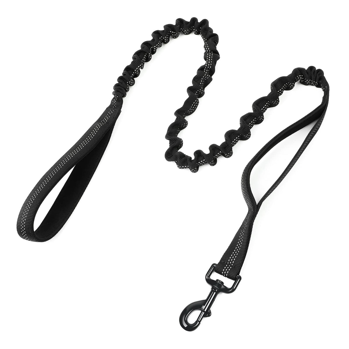 Rabbitgoo tactical bungee dog leash shows durable nylon build for long-term use.