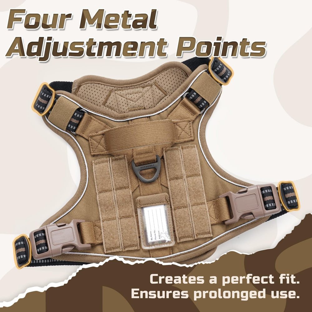 Rabbitgoo harness adjustment points illustrated for a snug secure fit