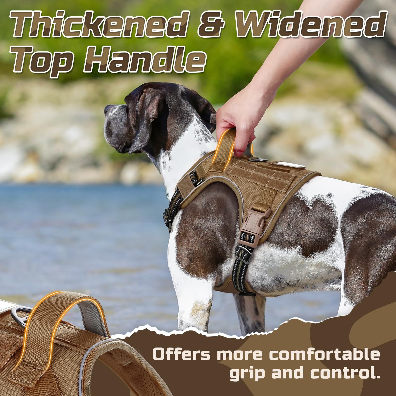 Rabbitgoo MOLLE-side panel detail for badges and outdoor patches