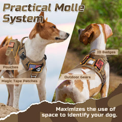 Rabbitgoo harness rear reflective trim visible for night visibility during walks