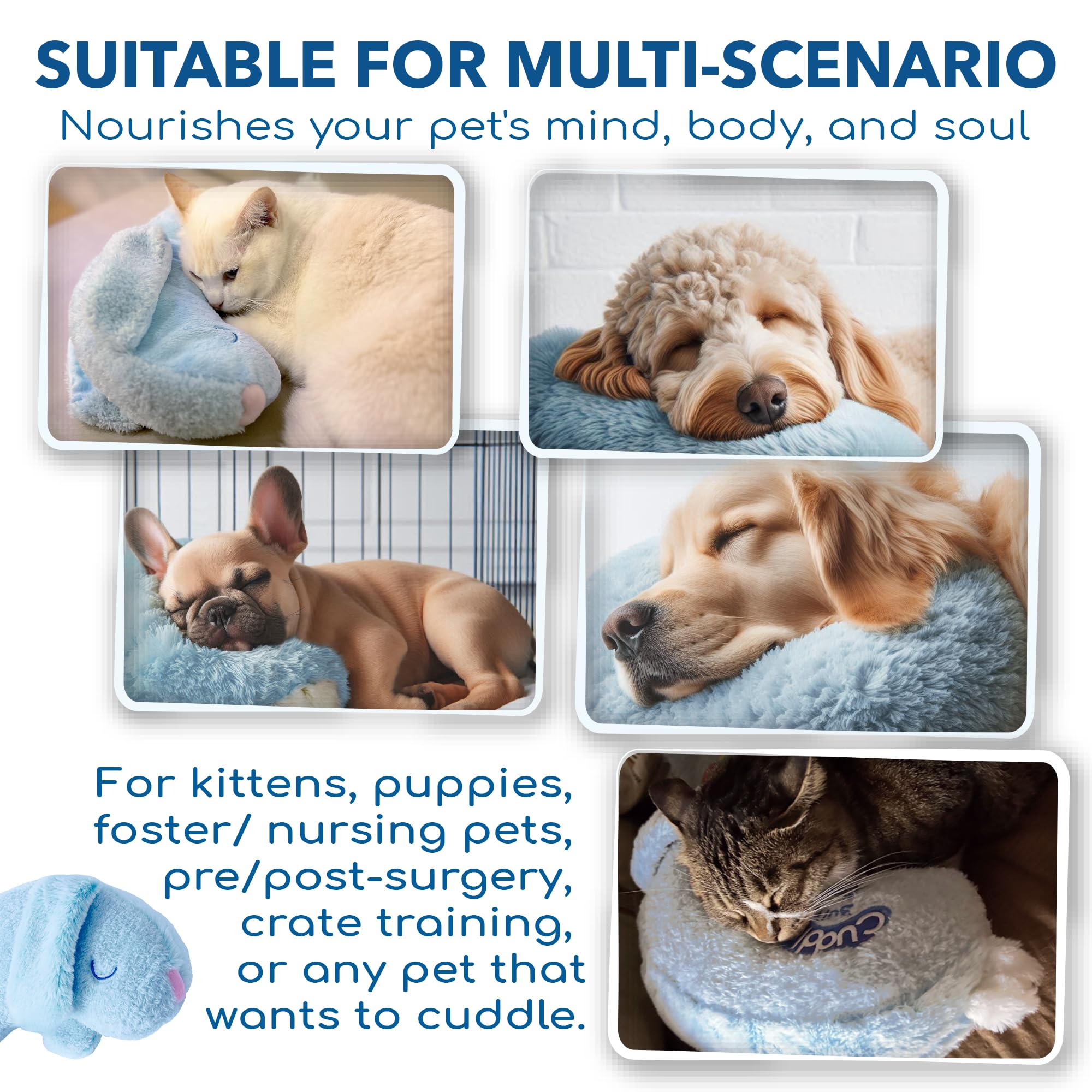 Race&Herd CuddleBun heartbeat puppy toy heartbeat option for calming sessions