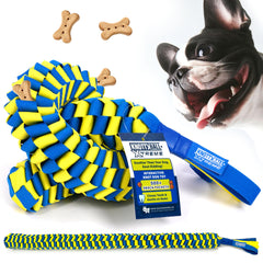 Race&Herd KnottyBall Xtreme front view with 500 treat pockets for mental enrichment