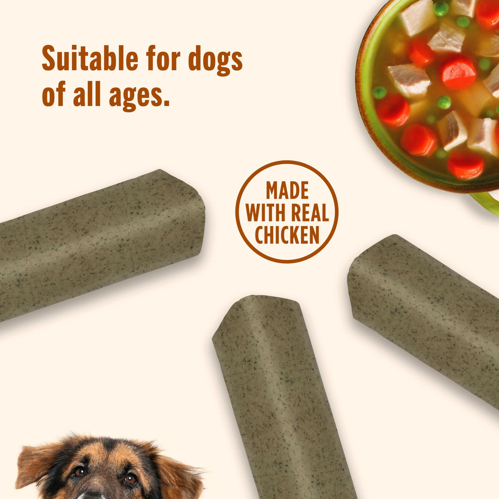 Rachael Ray Nutrish Soup Bones rawhide-free label—no by-product meals, cleaner ingredient profile.